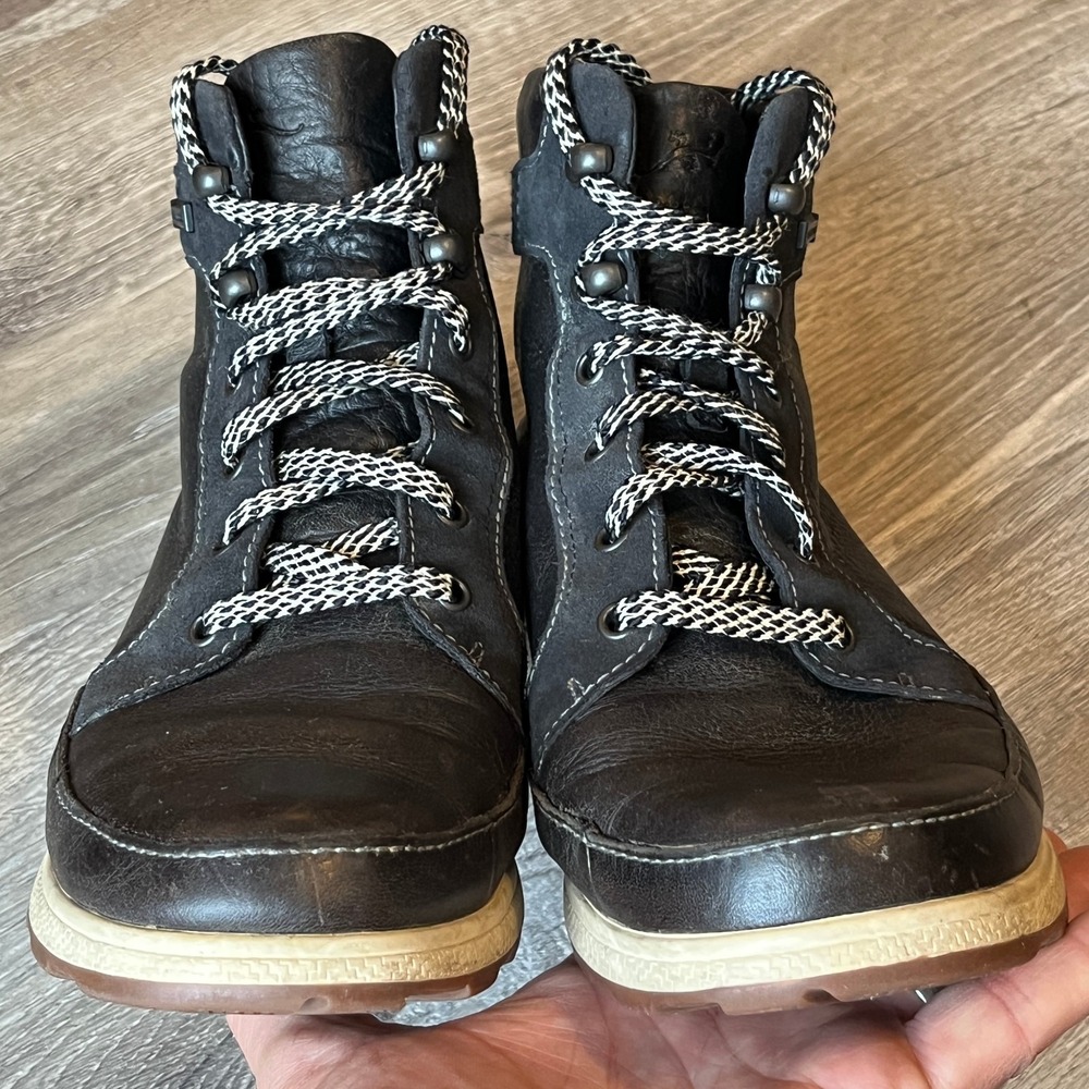Chaco‎ Sierra Waterproof Black Leather Boots Womens 8 UK 6 EU 39 - Picture 4 of 8